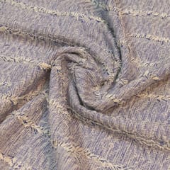 Blue & White Candlework Tufting Jacquard fabric