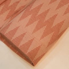 Red & White colour Chevron Cotton Jacquard fabric