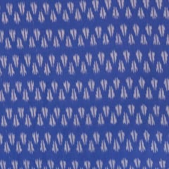 Blue & White Colour Mercerised Mall Ikat fabric