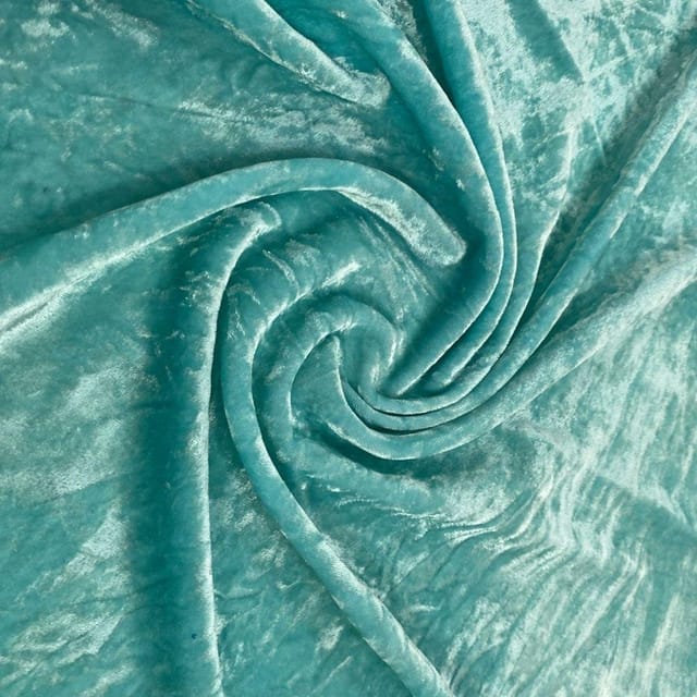 Firozi Colour Silk Velvet fabric