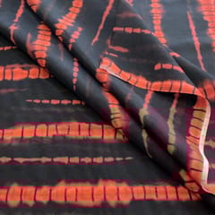 Black Tabby Silk Digital Printed Fabric