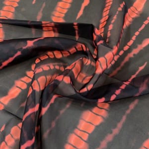 Black Tabby Silk Digital Printed Fabric