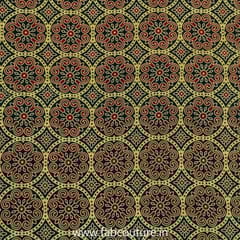 Green Cotton Ajrakh Printed Fabric