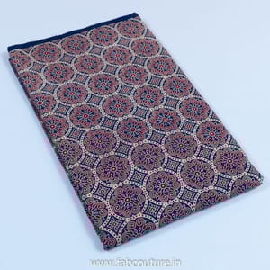Blue Cotton Ajrakh Printed Fabric