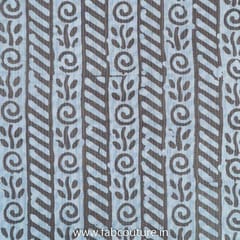 Light BrownCotton Kantha Batik Printed Fabric