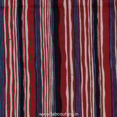 Rust Cotton Discharge Printed Fabric