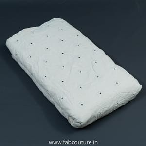 White Dyeable Cotton Embroidered Fabric