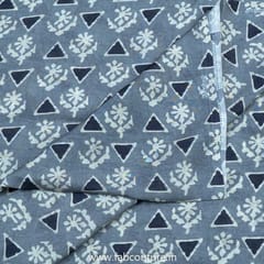 Grey Muslin Digital Printed Fabric