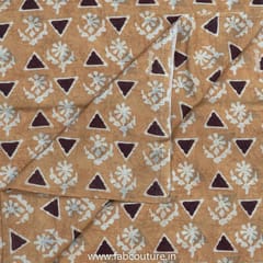 Mustard Muslin Digital Printed Fabric