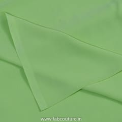 Lime Green Colour Poly Georgette fabric