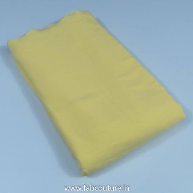 Yellow Colour Poly Georgette fabric