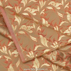 Peach Colour Chanderi Jacquard fabric