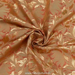 Peach Colour Chanderi Jacquard fabric