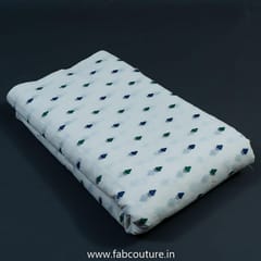 White Mal Cotton Embroidered Fabric