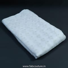 White Organza Embroidered Fabric