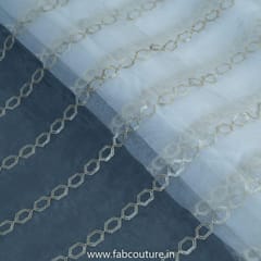 White Organza Embroidered Fabric