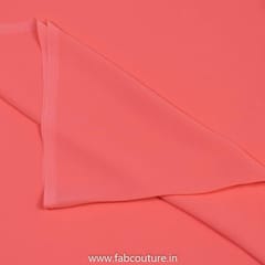 Gajri Colour Poly Georgette fabric