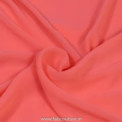 Gajri Colour Poly Georgette fabric