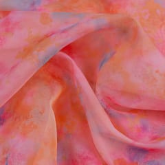 MultiColour Poly Organza Printed Fabric