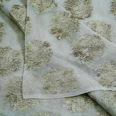 White Dyeable Georgette Jacquard fabric