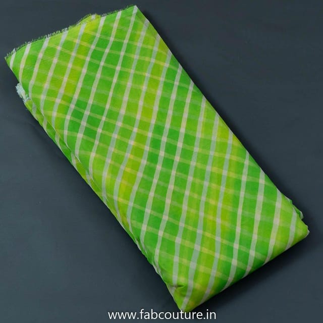 Poly Organza Lehriya Printed Fabric