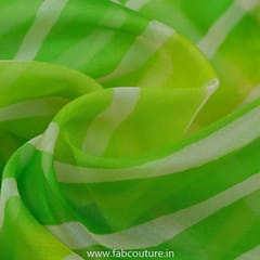 Poly Organza Lehriya Printed Fabric