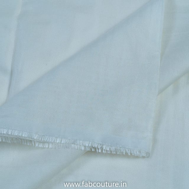 White Colour Matty Georgette Fabric