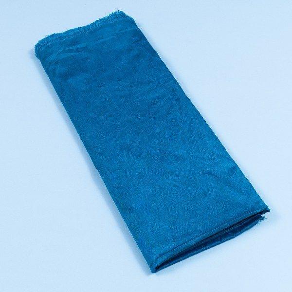 Blue Colour Polyester Raw silk fabric