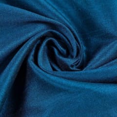Peacock Blue Colour Polyester Raw silk fabric