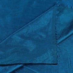 Peacock Blue Colour Polyester Raw silk fabric