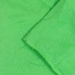 Parrot Green Colour Polyester Raw silk fabric