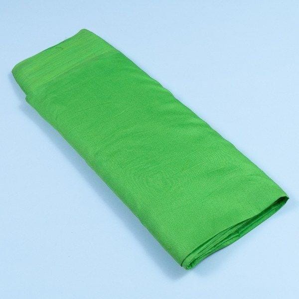 Parrot Green Colour Polyester Raw silk fabric