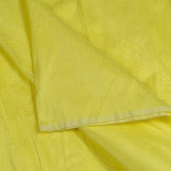 Lemon Colour Polyester Raw silk fabric