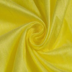 Lemon Colour Polyester Raw silk fabric