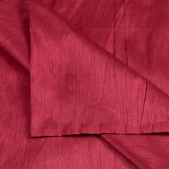 Maroon Colour Polyester Raw silk fabric
