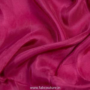 Magenta Colour Viscose Uppada silk fabric