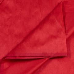 Red Colour Polyester Raw silk fabric
