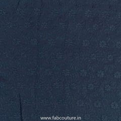 Black Colour Georgette Lakhnavi Embroidered Fabric