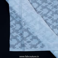 White Colour Self Cotton Dobby fabric