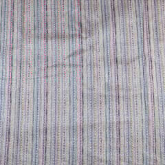 Beige Colour Chanderi Zari Digital Printed Fabric