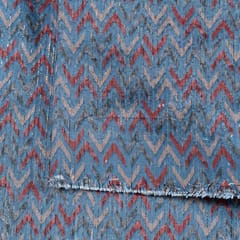 Grey Colour Chanderi Zari Digital Printed Fabric