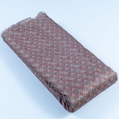 Brown Colour Chanderi Zari Digital Printed Fabric