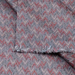 Brown Colour Chanderi Zari Digital Printed Fabric