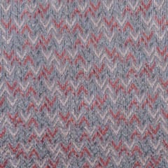 Brown Colour Chanderi Zari Digital Printed Fabric