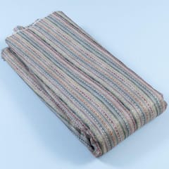 Green Colour Chanderi Zari Digital Printed Fabric