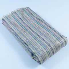 Firozi Colour Chanderi Zari Digital Printed Fabric