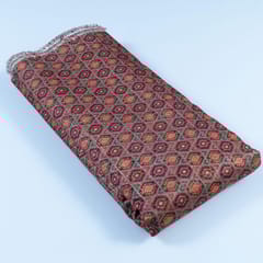 Mehendi Colour Chanderi Zari Digital Printed Fabric