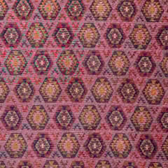 Pink Colour Chanderi Zari Digital Printed Fabric