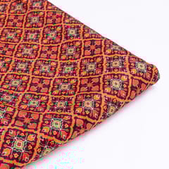Multi Colour Uppada Digital Printed Fabric