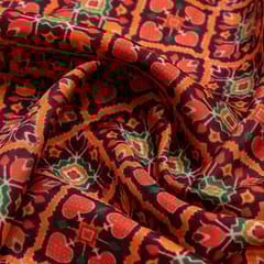 Multi Colour Uppada Digital Printed Fabric